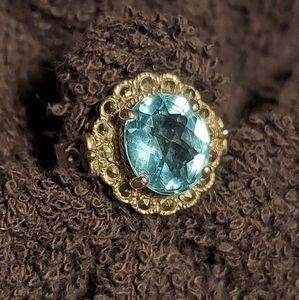 Ladies Topaz & Marcasite Ring